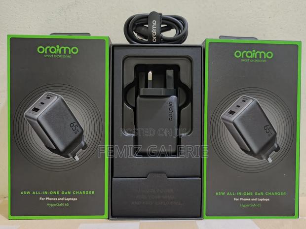 Oraimo Hyper Gan 65 65w Gan Wall Charger Kit + 100w Cc Cable · Photo 2