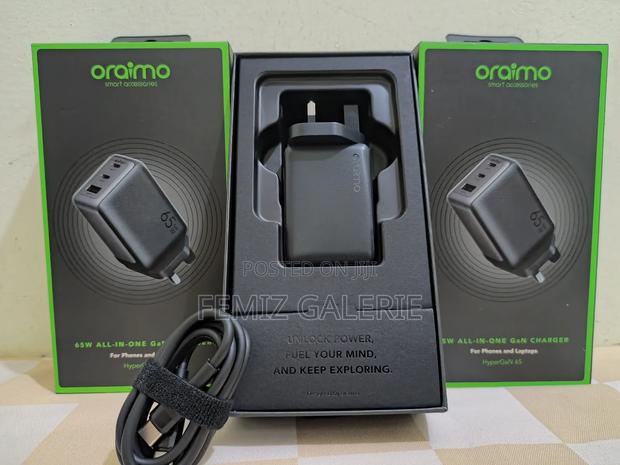 Oraimo Hyper Gan 65 65w Gan Wall Charger Kit + 100w Cc Cable · Photo 4