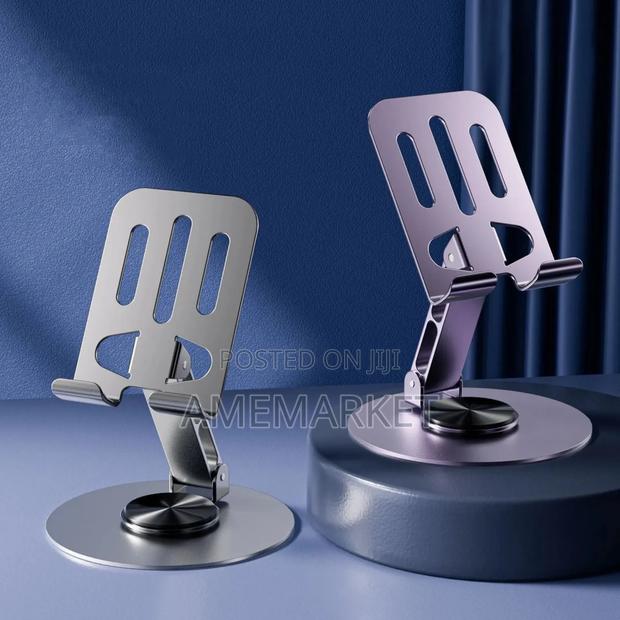 360 Rotating Metal Desktop Phone Tablet Holder iPad Stand · Photo 1