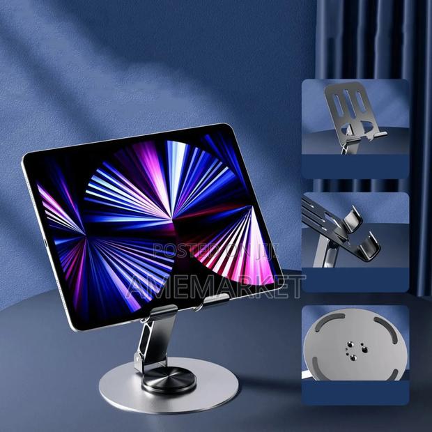 360 Rotating Metal Desktop Phone Tablet Holder iPad Stand · Photo 3