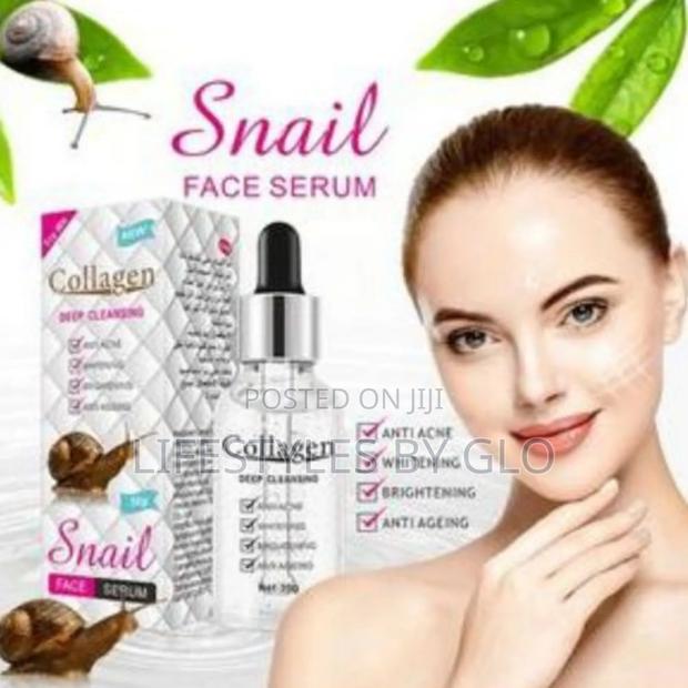 Snail Collagen Face Cream, Serum Soap Anti-Aging Anti-Acne 5pcs Set · Photo 2