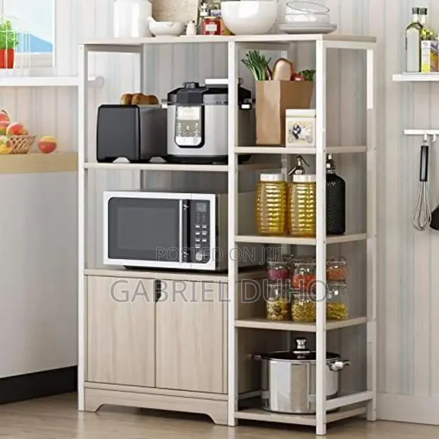 Multi Functional Kitchen Rack With Wood Cabinet · Photo 1