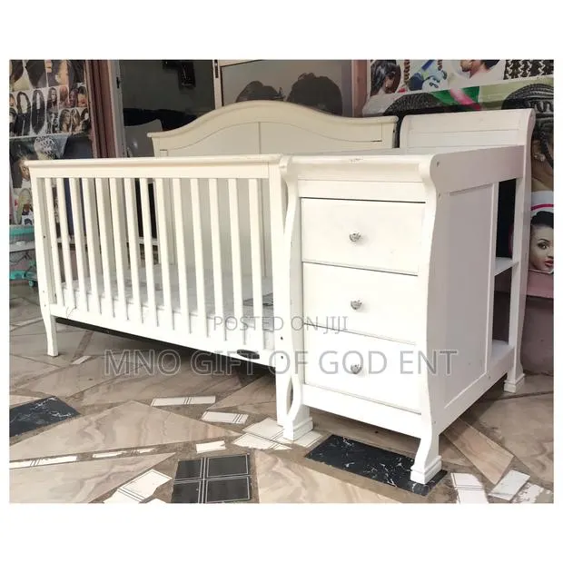 Wooden Cot With Drawers Changing Dippers Bed From U.S. · Photo 1