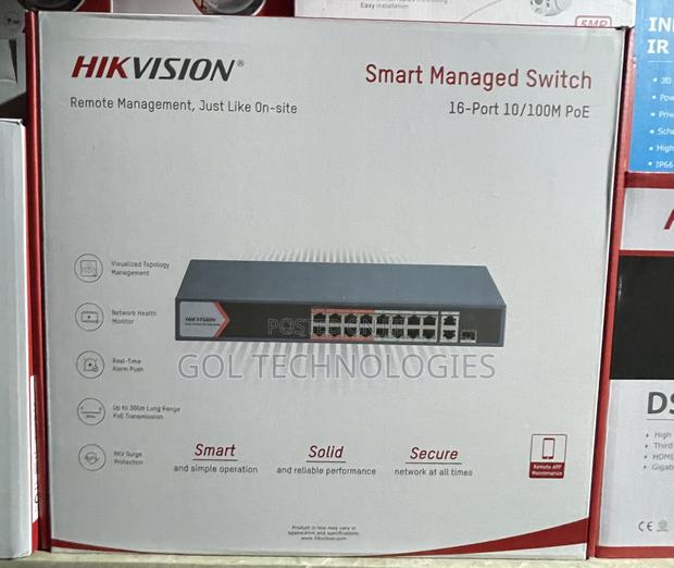 Hikvision 16port Smart Managed Poe Switch With 1sfp Port · Photo 2