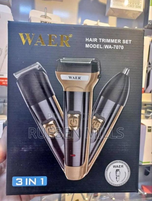 Waer 3 in 1 Cordless Rechargeable Beard and Nose Trimmer · Photo 1