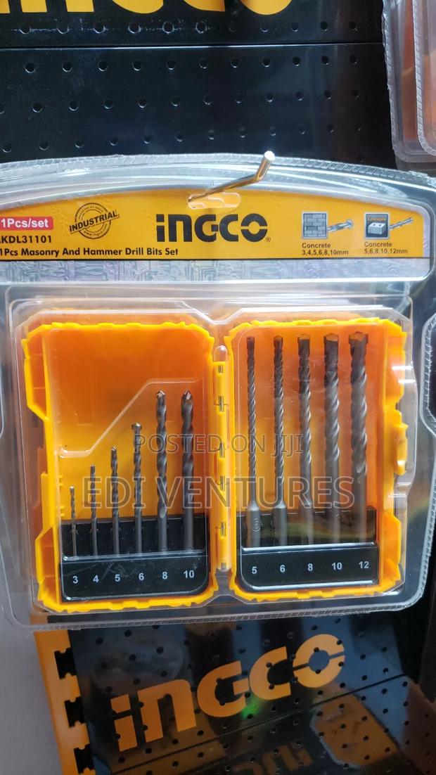 INGCO.11PCS Masonry and
Hammer Drill Bits Set - AKDL31101 · Photo 1