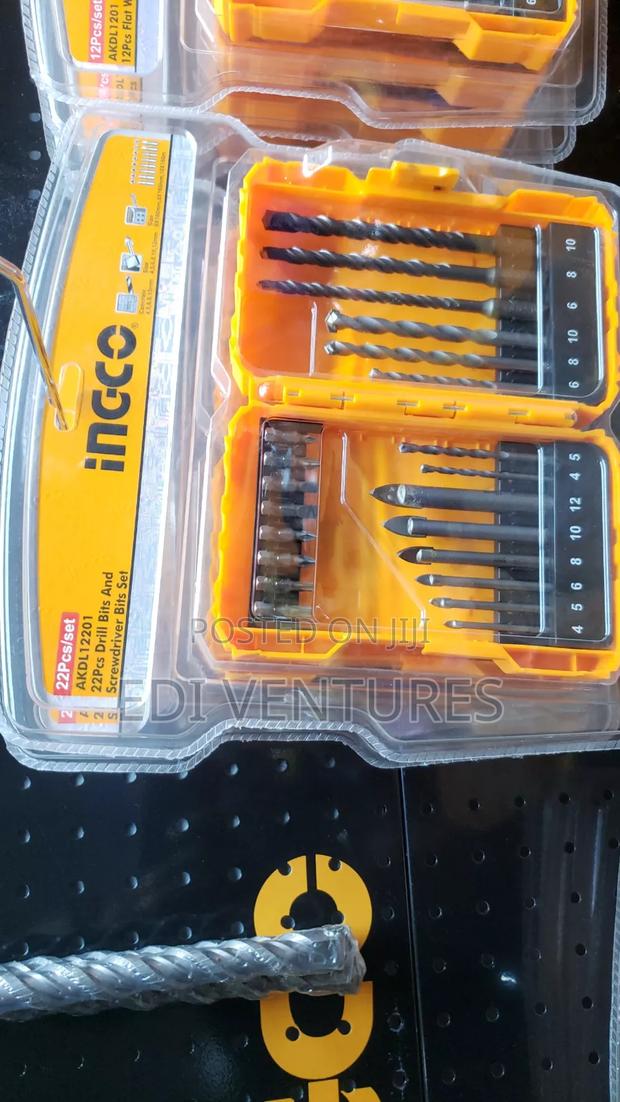 INGCO 22 PCS Drill Bits and Screwdriver Bits Set
 Akdl12201 · Photo 1