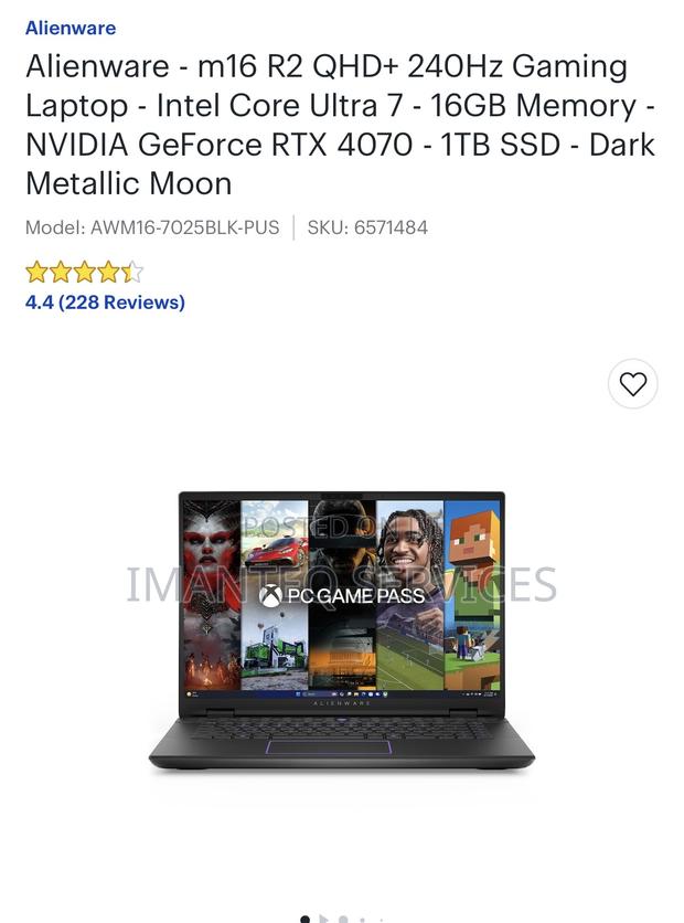 New Laptop Alienware M17x R2 16GB Intel Core Ultra 7 SSD 1T · Photo 3