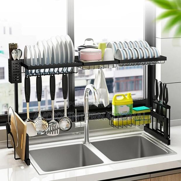 Dish Drainer Stainless Steel Sink Dish Rack 85x53cm · Photo 3