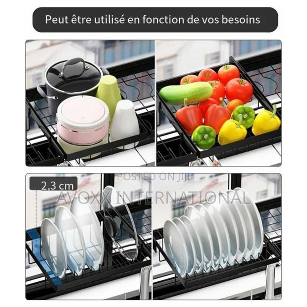 Dish Drainer Stainless Steel Sink Dish Rack 85x53cm · Photo 4