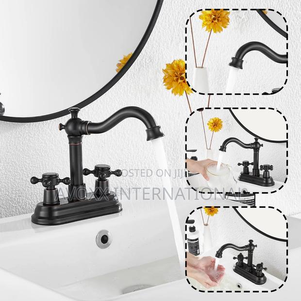Ggstudy Bathroom Faucet Oil Rubbed Bronze 2 Handles 4" · Photo 4