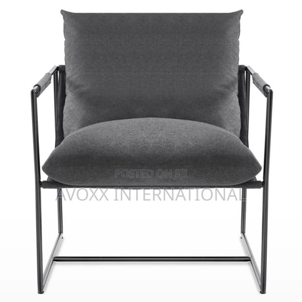 Cliatt Modern Metal Framed Sling Upholstered Chair/Oversized · Photo 4