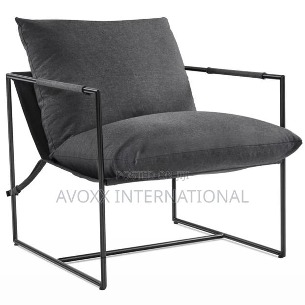 Cliatt Modern Metal Framed Sling Upholstered Chair/Oversized · Photo 5