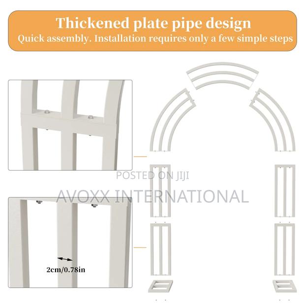 Susire Metal Wedding Garden Arch Trellis: 8.5ft Heavy Duty · Photo 5
