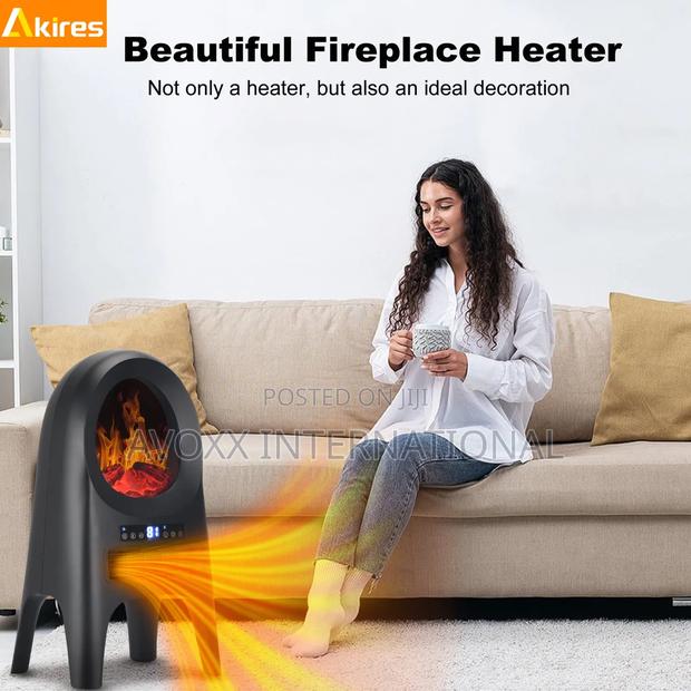 AKIRES 1500W Electric Fireplace Space Heater · Photo 3