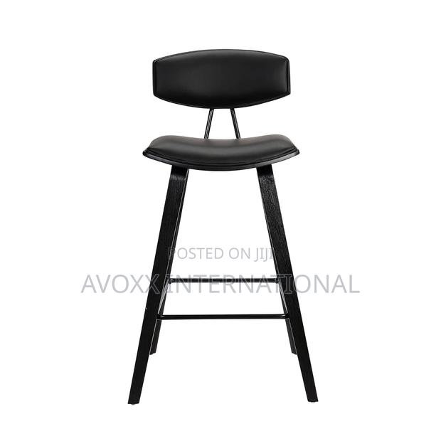 Armen Living Fox 25.5" Counter Height Black Faux Leather · Photo 3