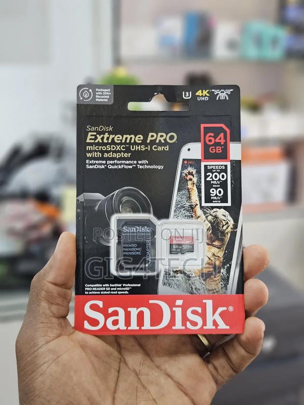 Sandisk Extreme Pro 64gb 200mbps Micro Sd Card · Photo 1