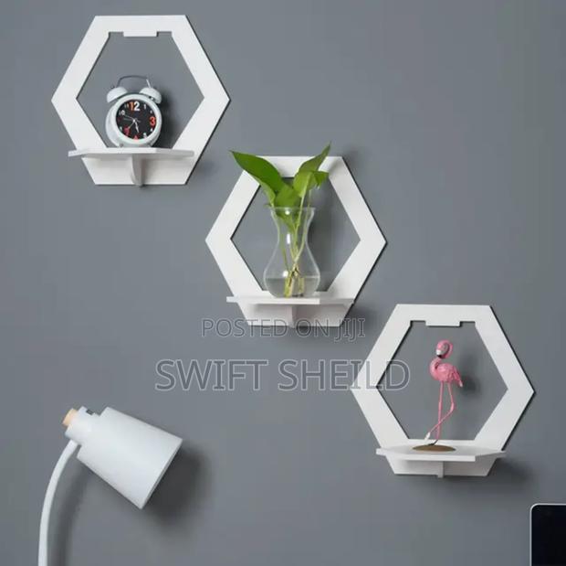 3 Hexagon Wall Shelves · Photo 1