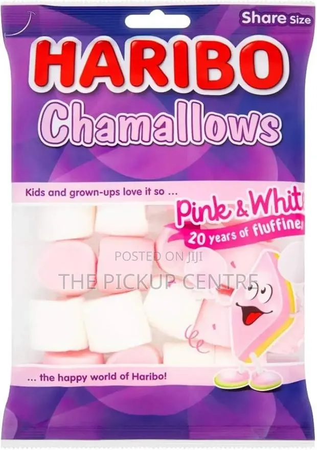 Haribo Chamallows Pink White Marshmallows, 21 Pieces, 140g · Photo 1
