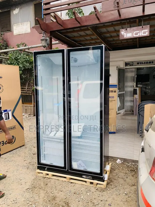 Lovely New Black PVC-801-27AA Pearl 690L Double-Door Display Fridge · Photo 1