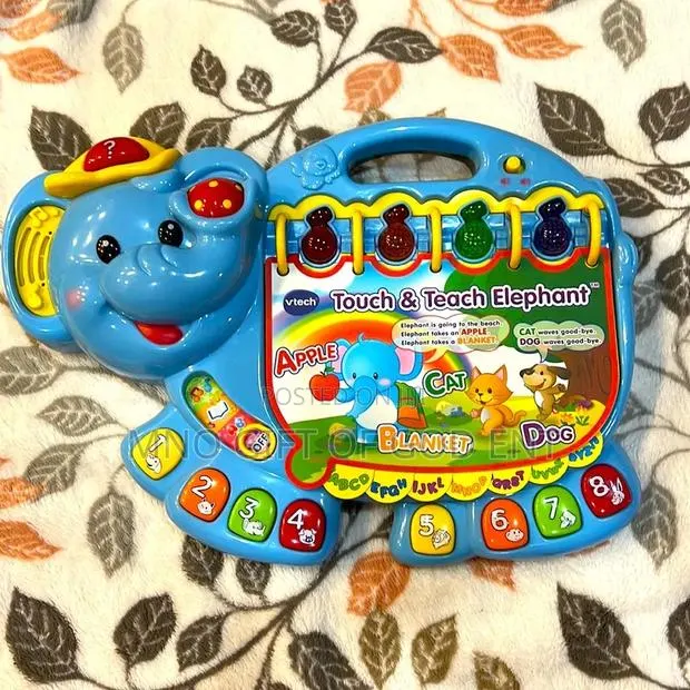 VTech Touch and Teach Elephant Book, Blue · Photo 1