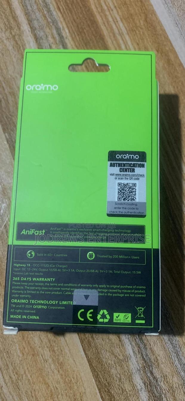 Oraimo Highway 15 15.5w Car Charger With 3-in-1 Cable · Photo 2