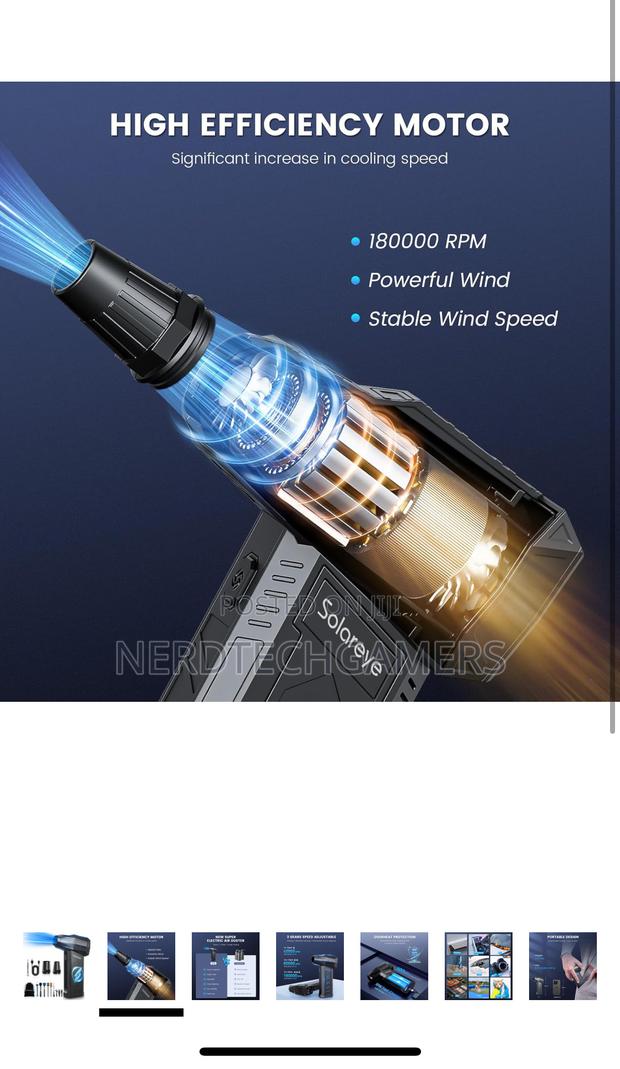 Solareye Compressed Air Duster - Air Blower Rechargeable · Photo 3