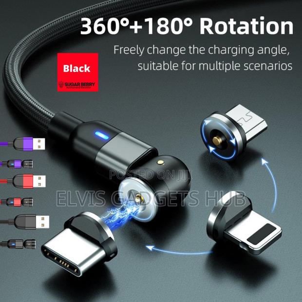USLION Magnetic 540° Rotating Fast Charging Cable · Photo 1