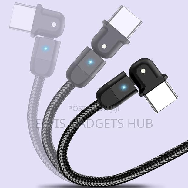 USLION Typce C Braided 180° Rotating Fast Charging Cable · Photo 3