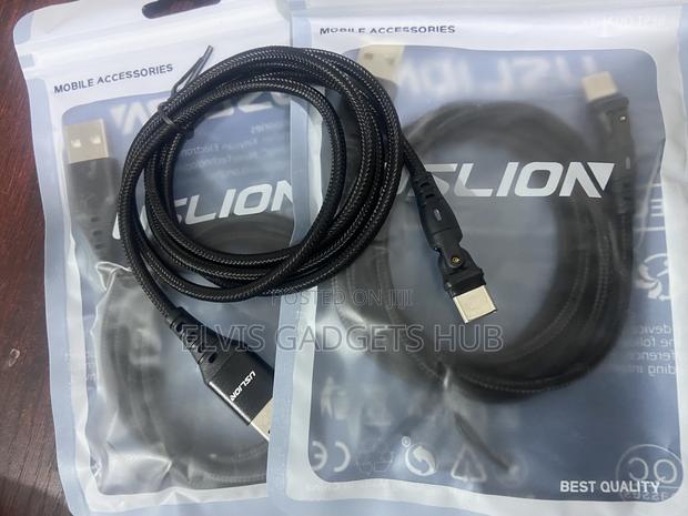 USLION Typce C Braided 180° Rotating Fast Charging Cable · Photo 4