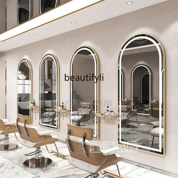 LED Big Saloon Mirror, Barbershop Hanging Mirror · Photo 1