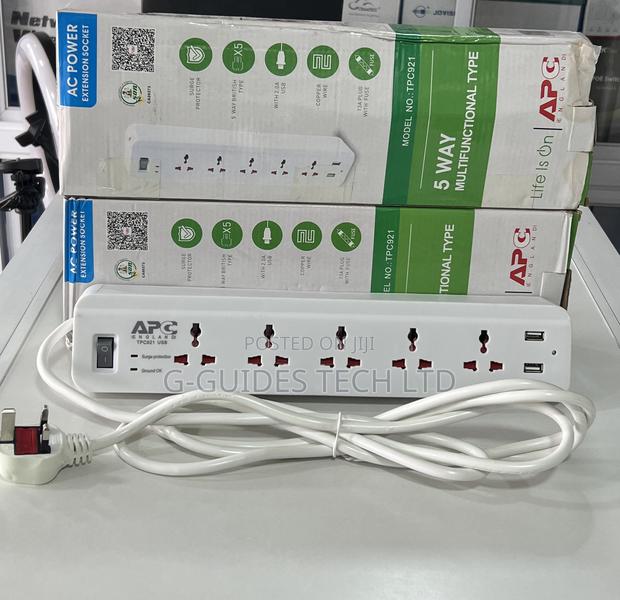 Apc Extension Board With Surge Protector 5 Outlets 2usb Port · Photo 1