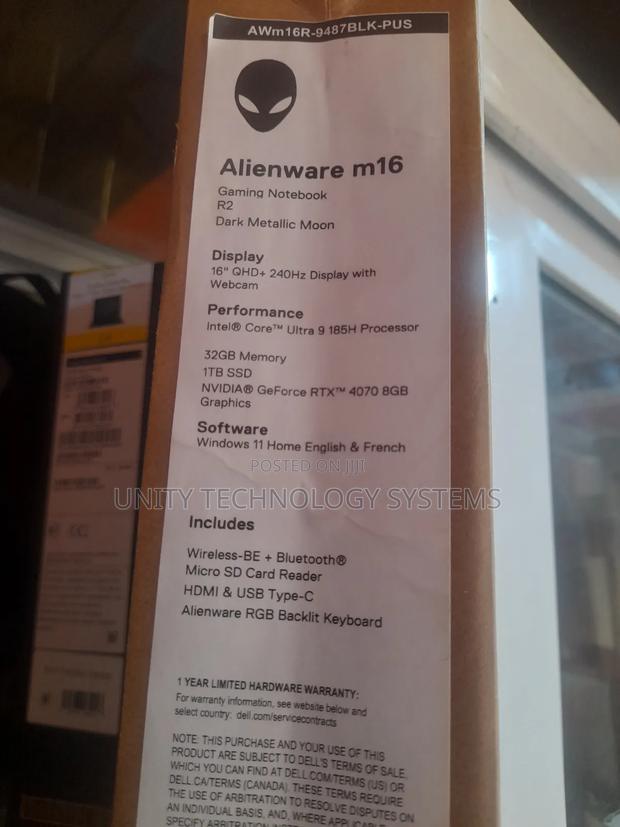 New Laptop Dell Alienware M16 R2 32GB Intel Core Ultra 9 SSD 1T · Photo 4