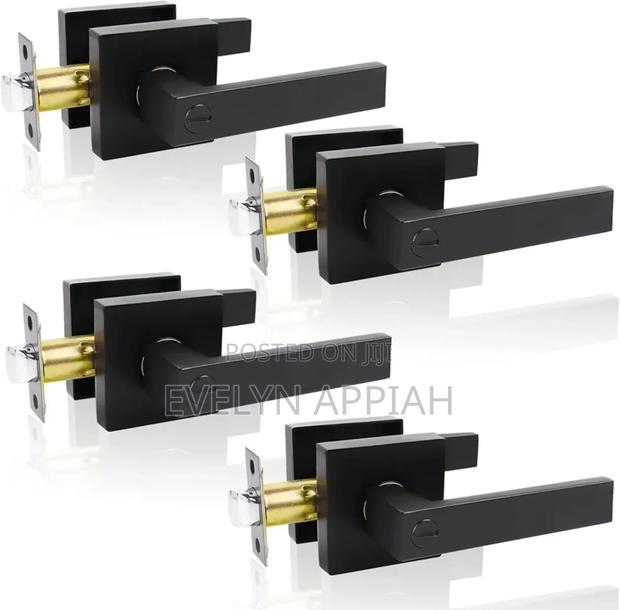 Matt Black Lever Door Lock · Photo 1