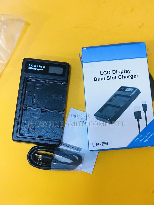 Canon Lp-E6 LCD Display Dual Slot Charger · Photo 2