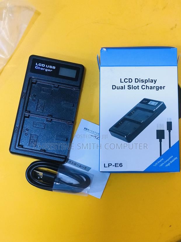 Canon Lp-E6 LCD Display Dual Slot Charger · Photo 1