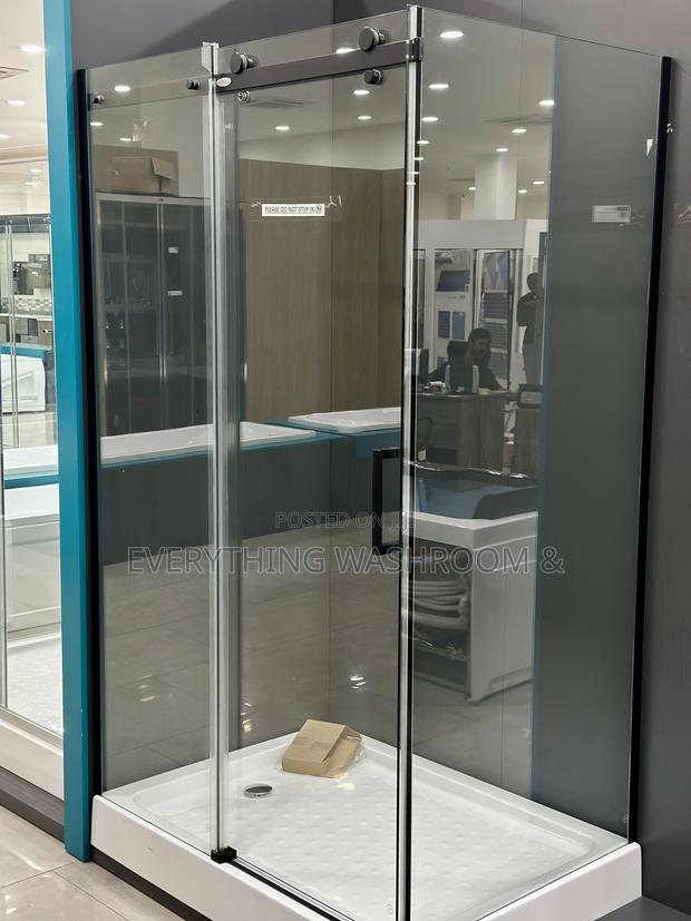 Shower Cubicle 120x90cm_black Frame Shower Enclosure · Photo 1