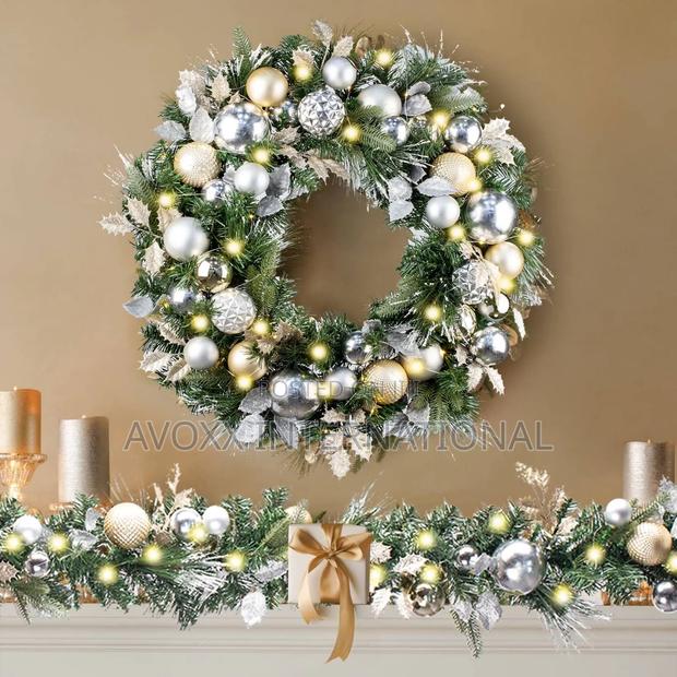 WANNA-CUL Pre-Lit 9ft/108" Christmas Garland W/50 Led Lights · Photo 5