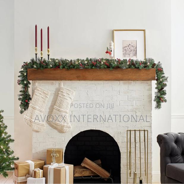 9 Ft. Pre-Lit Crestwood Spruce Garland With Clear Lights · Photo 2