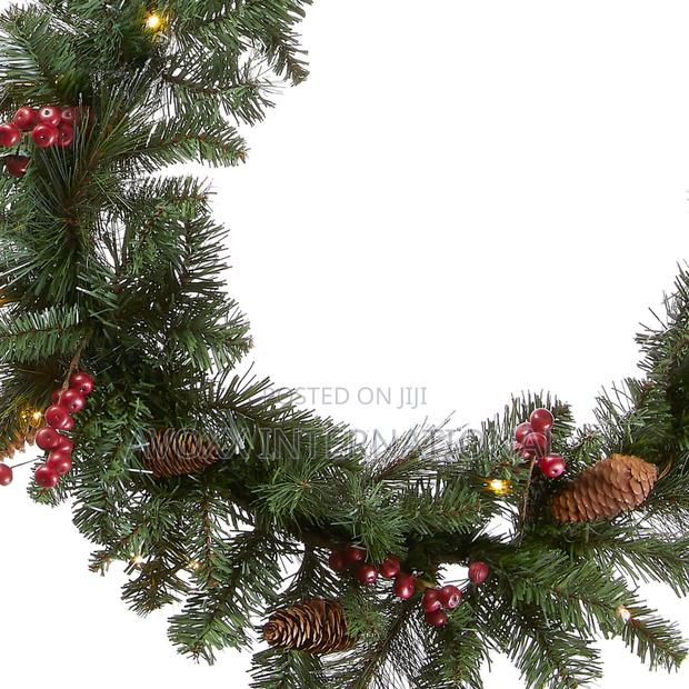 9 Ft. Pre-Lit Crestwood Spruce Garland With Clear Lights · Photo 3