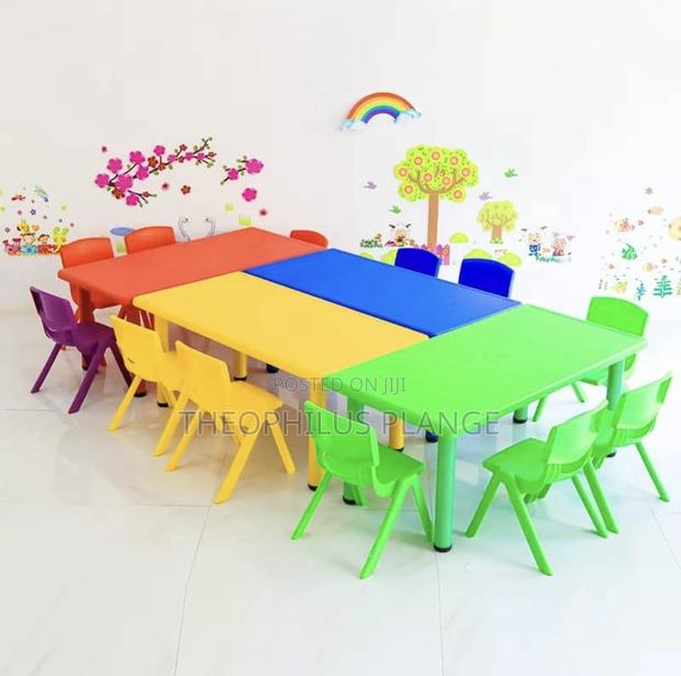 Kids Kindergarten Learning Table and Chair.Plastic for Kids · Photo 1