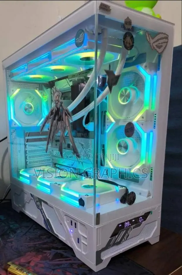 Full Atx Gaming Case With Temperature Display With 3 Argb Fans · Photo 1