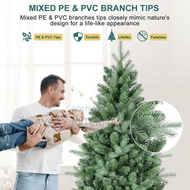 7.5 FT Artificial Skinny Christmas Tree · Photo 2
