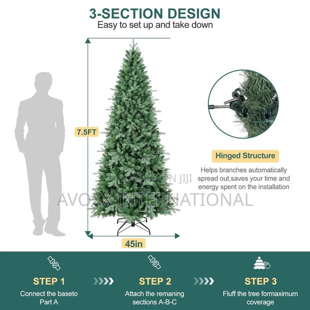 7.5 FT Artificial Skinny Christmas Tree · Photo 6