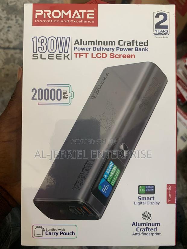 Promate Titan-130 130W Power Delivery Power Bank+LCD Screen · Photo 1