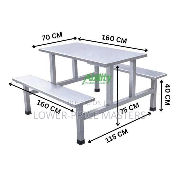 Silver Stainless Steel Table and Chair Complete Set · Photo 2