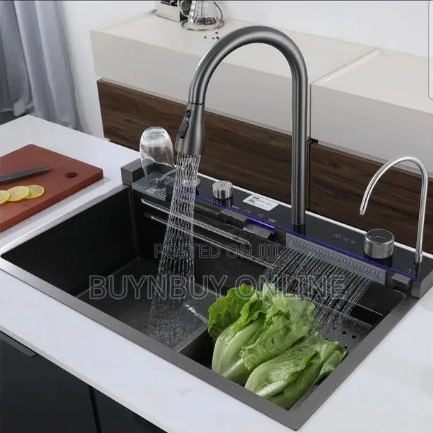 Black 304 Stainless Steel Honeycomb Multifunctional Kinchen Sink · Photo 1