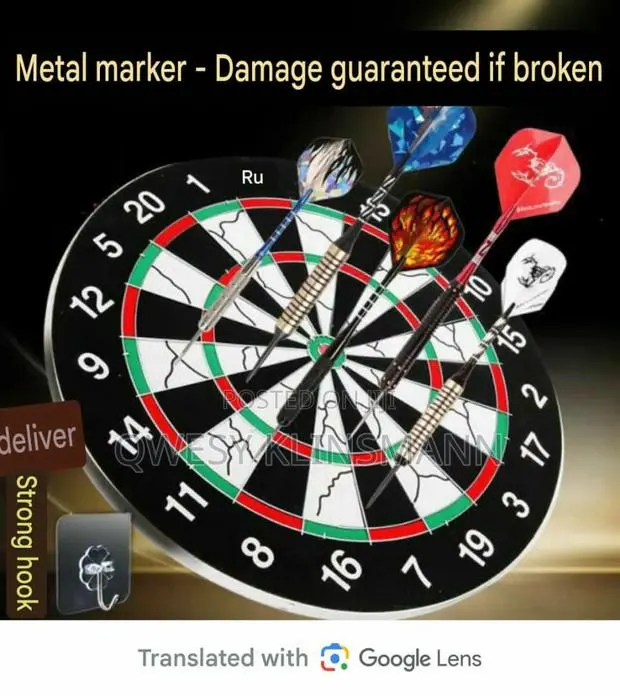 Double-Sided Dartboard, 17-Inch Large Dartboard · Photo 1