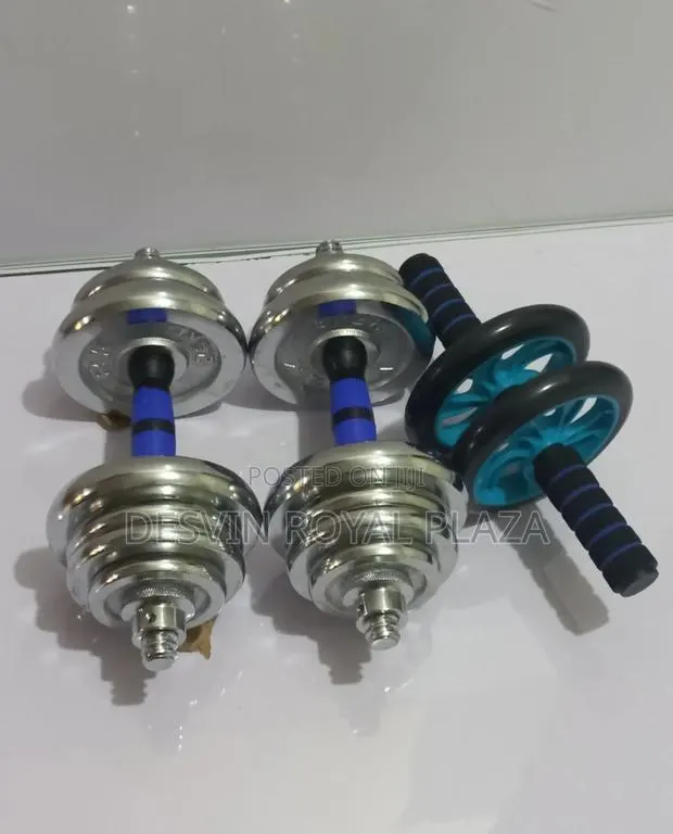 30kg Kg Dumbbell + Ab Wheel Roller · Photo 1