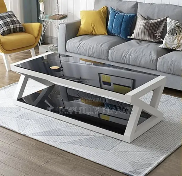 X Shaped Glass Center Table · Photo 1